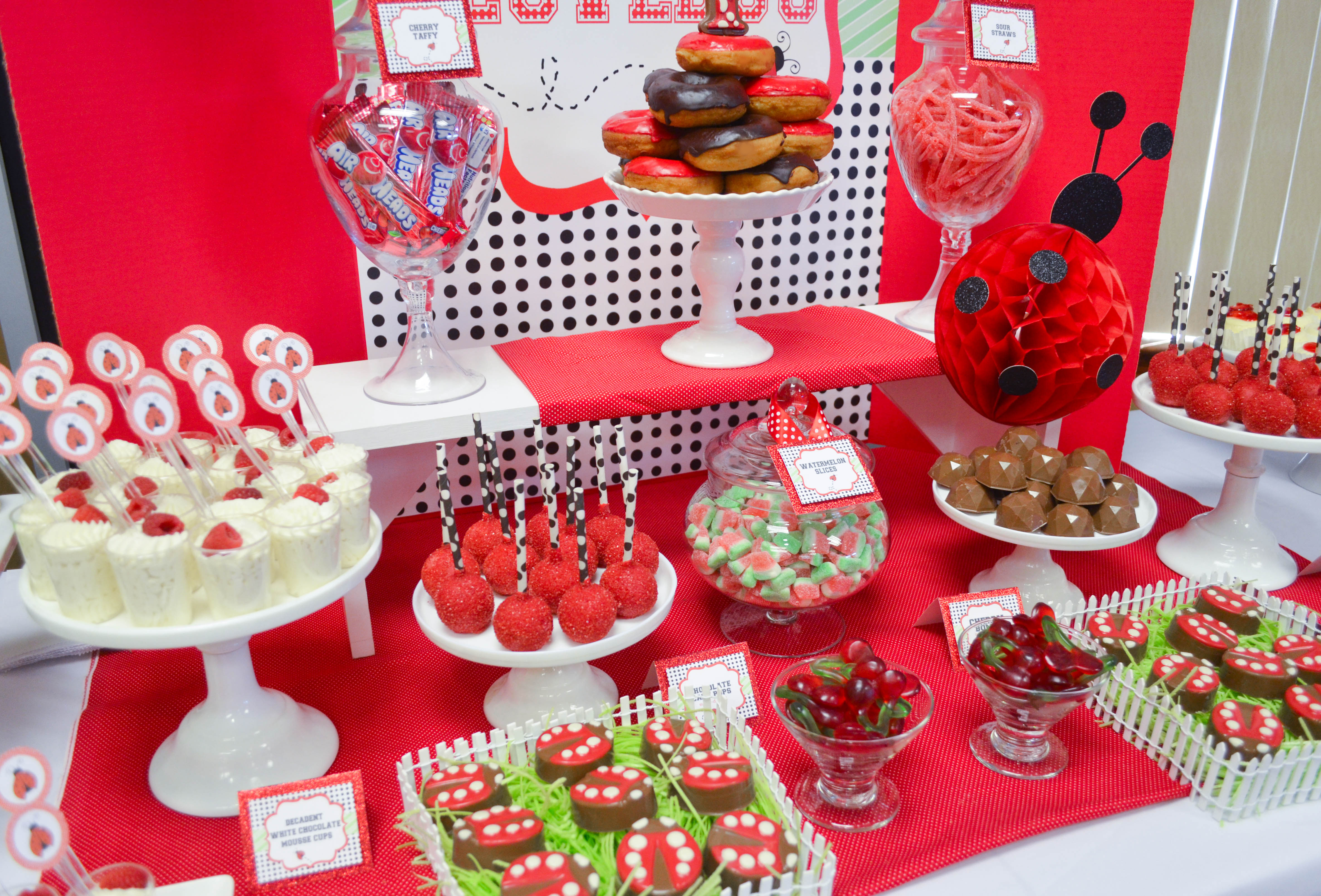 Our Little Lovebug First Birthday Party Sweet Treat Dessert Table